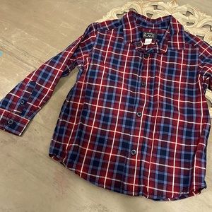 Boys Plaid Button down Long Sleeve Shirt Size 3T